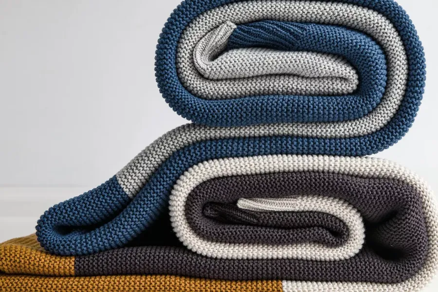 Soft Knitted Cotton Throw Blanket