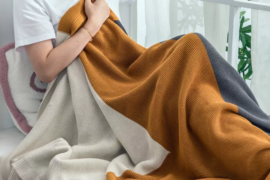 Stylish Knitted Blanket for Home Comfort